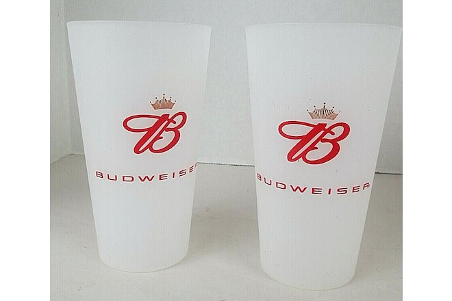 2 Vintage Packerware Budweiser Plastic Tumbler Cups