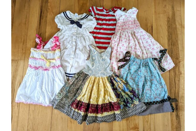 6 Pc Girls Easter Summer Spring Dresses Clothing Size 4T H&M Matilda Jane TCP
