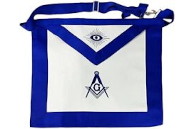 Masonic Blue Lodge Master Mason Apron with embroidery, 14x16 inch