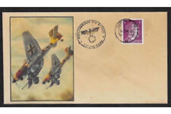 Luftwaffe Collector's Envelope with genuine 1941 Hitler Postage Stamp *599OP