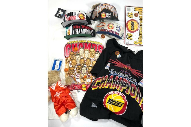 *BUNDLE* All NEW WITH TAGS VINTAGE 1994-95 Houston Rockets Champions