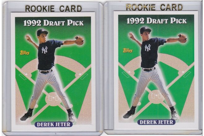 (2) 1993 Topps  DEREK JETER Rookie Card RC Lot