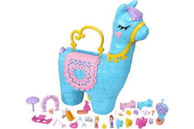 Large Llama Party Compact, Animal Toy with 2 Micro Dolls and 25+ Surprise