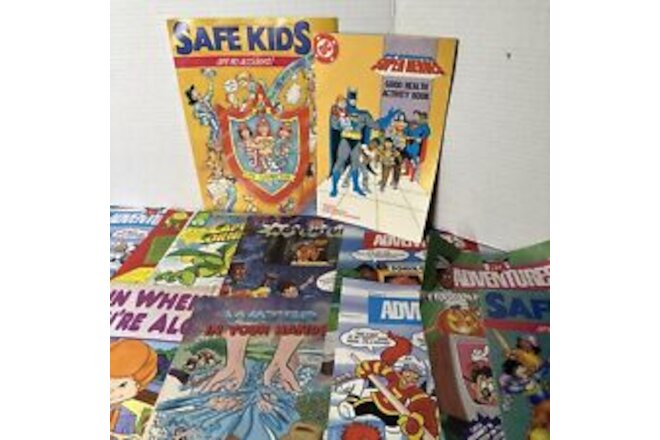 Vintage Lot Of Fast Food Kids Booklets &Magazines-lot 16 Items-unused-diff Cond.
