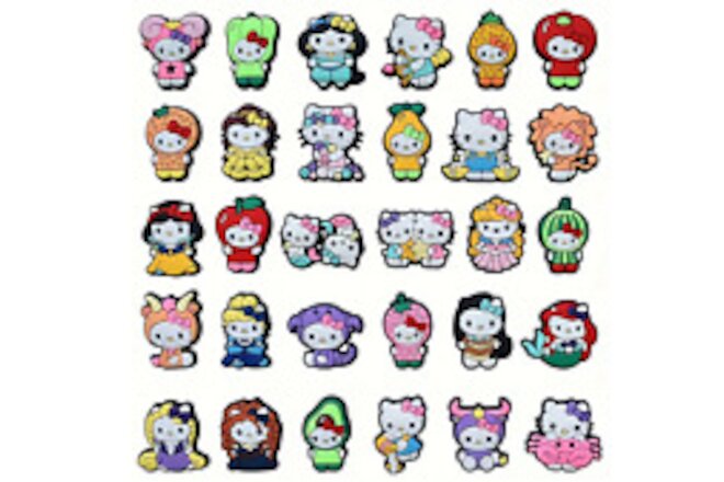 30 pieces Hello Kitty Croc Charms
