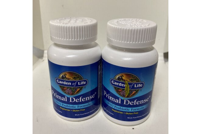 Lot of 2Garden of Life Primal Defense HSO Probiotic Formula 45 Caplets Exp 06/23