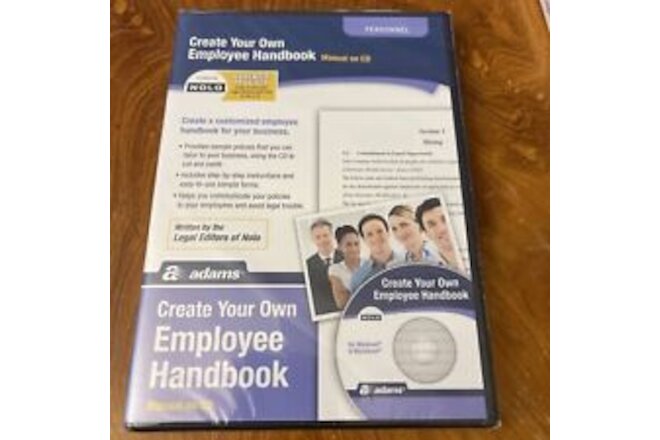 Adams Employee Policy Manual On CD Business Human Resource Dictionary Sealed