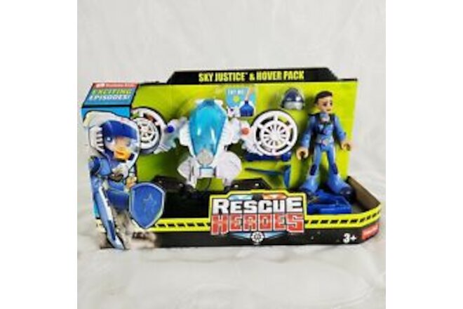 Fisher Price Rescue Heroes Sky Justice & Hoover Pack & Accessories 2019 NIB