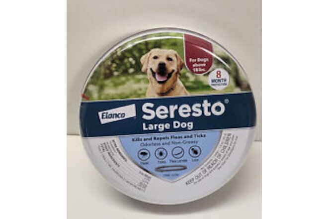 Seresto Dog Flea and Tick Collar 8 Month Protection Large Dogs above 18 lbs New