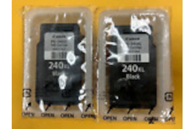 Lot of 2 Genuine OEM Canon PG-240XL Black Ink Bulk Packaging FREE SHIPPING