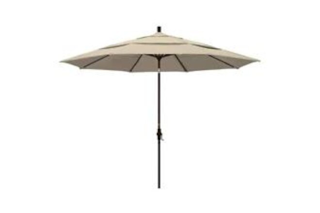 California Umbrella Patio 11' w/ Double Vented Canopy Design in Beige Pacifica