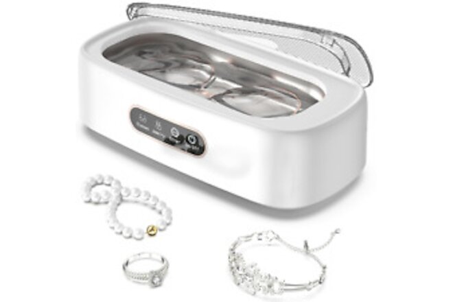 Ultrasonic Jewelry Cleaner, 47Khz Portable Professional Ultrasonic Cleaner for C
