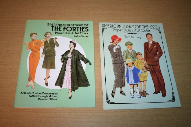 2 Tierney Paper Doll Books Fashion Designs of 40s & American Family of 1920s #14