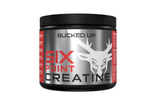 Exp 01/2024 BUCKED UP SIX POINT CREATINE 30 Servings Unflavored Peak Performance