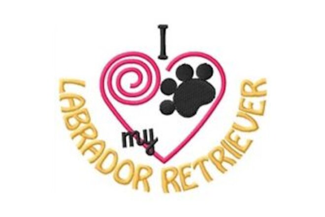 I "Heart" My Labrador Retriever Fleece Jacket 1366-2 Size S - XXL