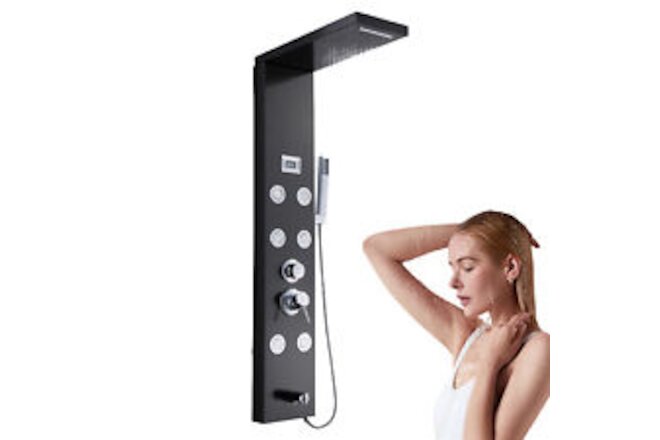 Shower Panel Tower System 5-Function Shower Panel With Hand Shower Wall-Mount