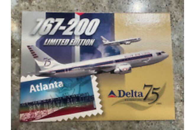 RARE 2004 Delta Airlines 75th Anniversary Trading Card #18 Boeing 767-200