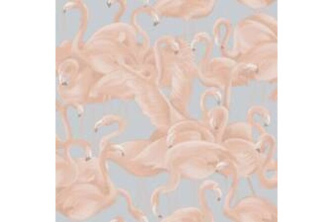 Flamingo Removable Peel and Stick Wallpaper - 28 sq. ft. Pastel Pink & Blue