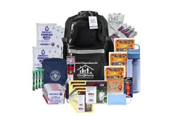 First My Family All-in-One Premium Disaster Preparedness Survival Kit with 72...