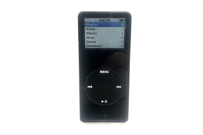 Apple iPod nano 1st Generation Black (2 GB) With Case and USB Charger