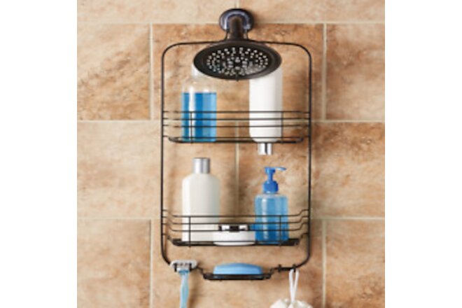 Over-the-Shower Caddy, 2 Shelves, Oil-Rubbed Bronze by