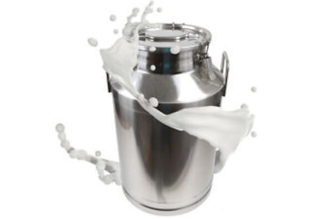 60L Milk Can Wine Beer Pail Bucket Oil Barrel Storage Canister Stainless Steel