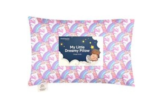 Toddler Pillow with Pillowcase - 13x18 My Little Dreamy Pillow, Organic Cotto...