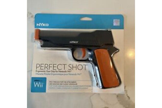 NYKO Perfect Shot Gun Grip For Nintendo Wii BRAND NEW AND FACTORY SEALED!!!