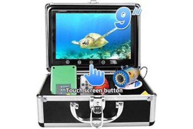 Underwater Fishing Camera, 30 Adjustable IR and White LED Lights with 9 inch ...