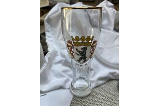 Vintage German BERLIN Beer Glass (Tumbler) Cup 9 “ Tall