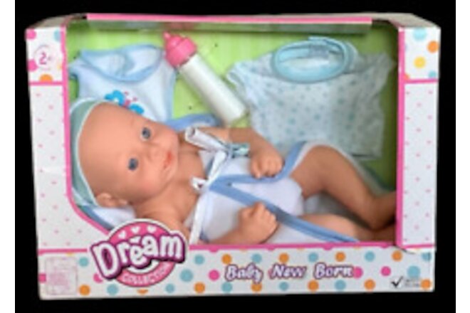 Gigo Baby New Born Boy Doll Dream Collection 12 Inch NEW