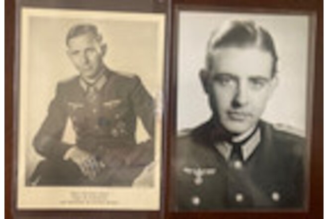 Otto Remer vs Hans Schonbeck, Operation Valkyrie WW II-2 Autograph Photos-COAs