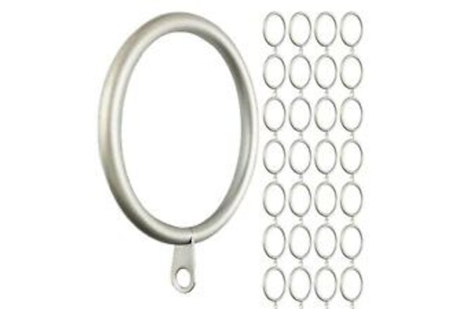 28 pcs 2-Inch Inner Diameter Metal Curtain Rings with Eyelets (Set of 28, Pew...