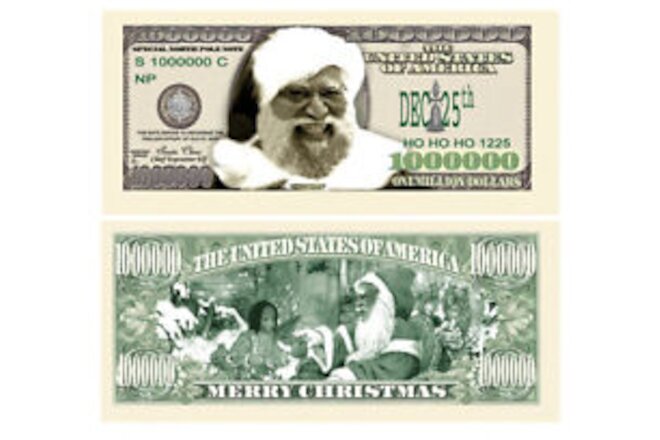 Black Lives Christmas Santa 100 Pack Collectible Novelty 1 Million Dollar Bills