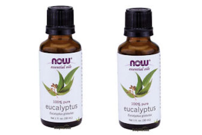 2 x NOW Eucalyptus Globulus Oil 1 fl oz FRESH MADE IN USA FREE SHIPPING