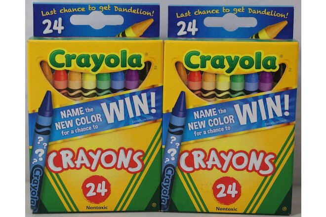 Crayola Crayons 24 Pack Lot Of 2 (2Pack) Nontoxic 48 Total Crayons
