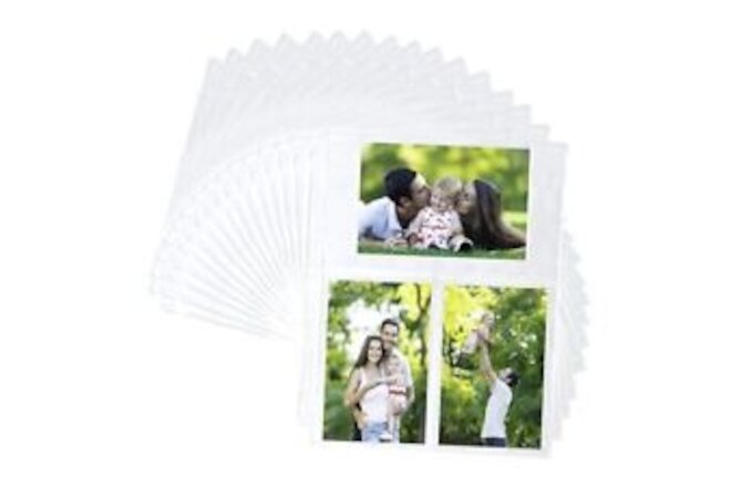 50 Pack Ultra Clear 4x6 Photo Album Pages for 3 Ring Binder, 50 Pack (4x6)
