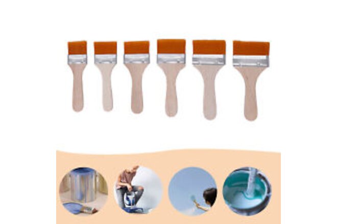 6pcs Chalk Milk Paint and Wax Brush Set for Stencil Brushes Home Furniture Paint