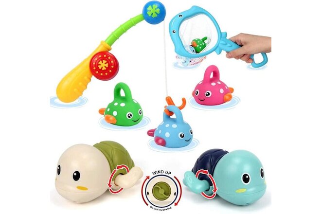 Wind up Bath Toys Pool Swimming Turtle Bathtime Kids Toy Bath Baby Play Water