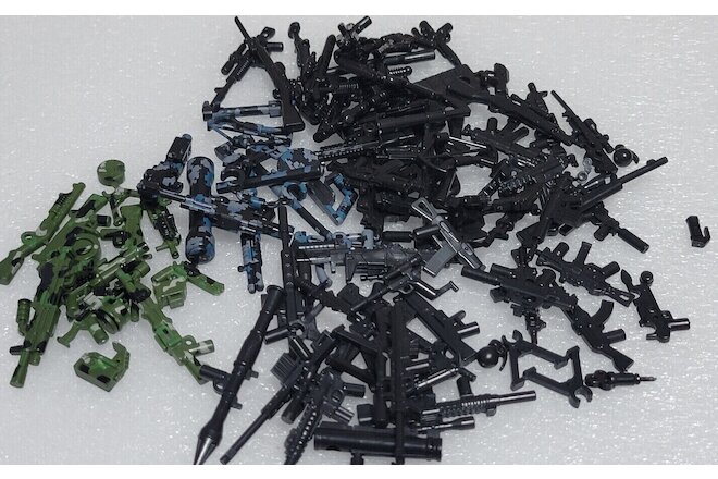 NEW 100 PCS WEAPON PACK - Assorted Lot of Guns, Rifles for Lego Minifigure
