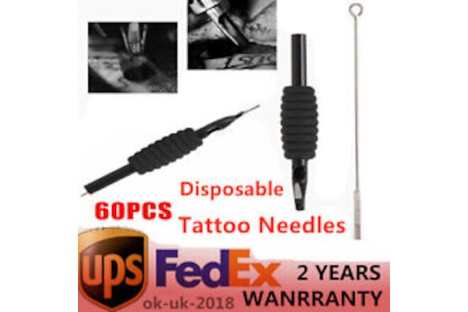 60PCS Disposable Tattoo Cartridge Needles Universal Professional RS RL F M1 New