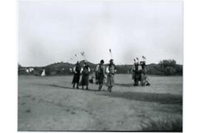 Papago Indian Wi'ikita Feather Ceremony Photograph 1920 Masked Priests Vikita