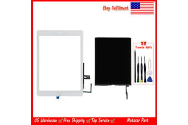 Touch Screen Digitizer Home Button LCD Display For iPad 6 9.7 A1954 A1893 White