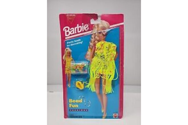 NRFB Barbie Doll Retro Mod Hippie Style Neon Yellow Bead Fashions NIP ⭐️