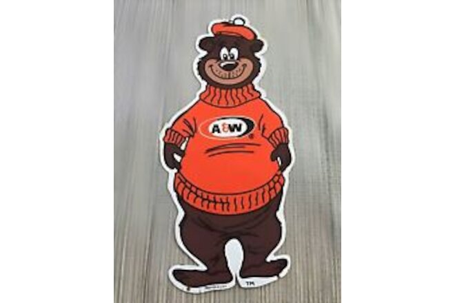 1960s A&W Rooty the Great Root Bear Die Cut Store Display Replica 10"