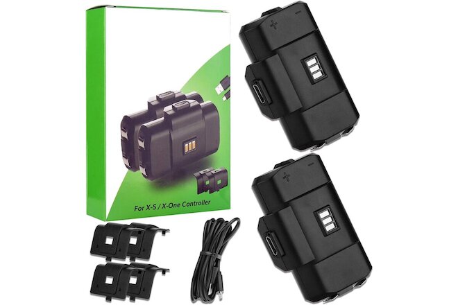 Rechargeable Battery Pack For XBox One X/S Series X/S Controller & Charger Cable
