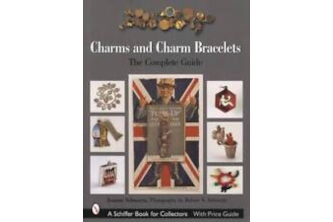 Vintage Charms Bracelet Large Complete Reference w Sterling Gold Victorian & Up