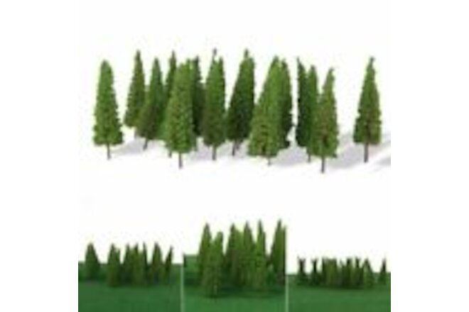 50X Trees Model Train Railroad Wargame Diorama Scenery Landscape HO OO Scale Lot