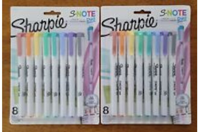 Sharpie S-Note Duo Dual Ended Creative Markers 8 Count - Lot Of 2 Packages