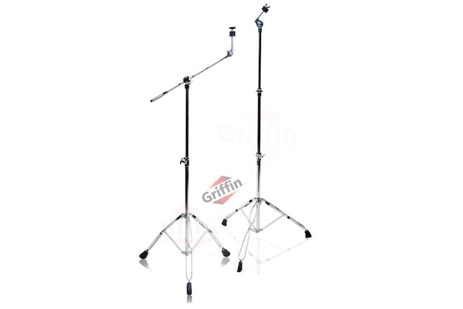 GRIFFIN Cymbal Boom Stand PACK - Straight Drum Hardware Percussion Holder Mount